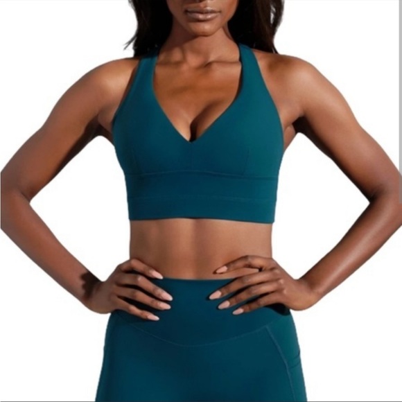 Buffbunny Alpha Bra Sports Bra in Dark Teal Secret Garden - Picture 3 of 5